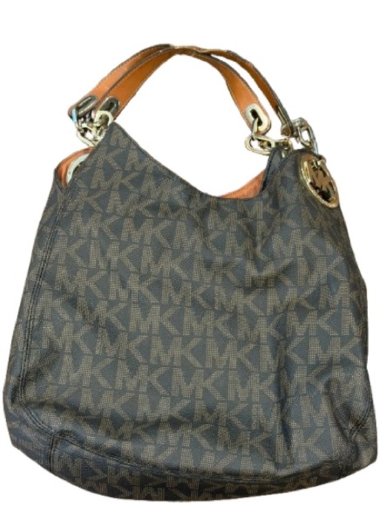 Michael Kors Handbags - Michael Kors Brown MK Logo Hobo Bag with Lots of Pockets Needs zipper pull